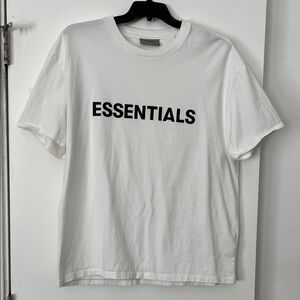 Fear of God Essentials White Short Sleeve Tee. Worn around three times.